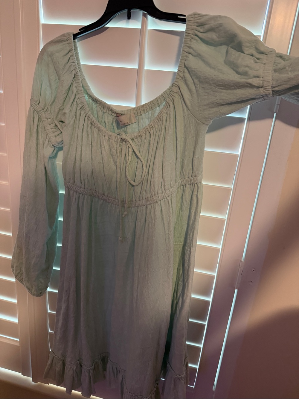 Free People Light Mint Green Peasant Dress